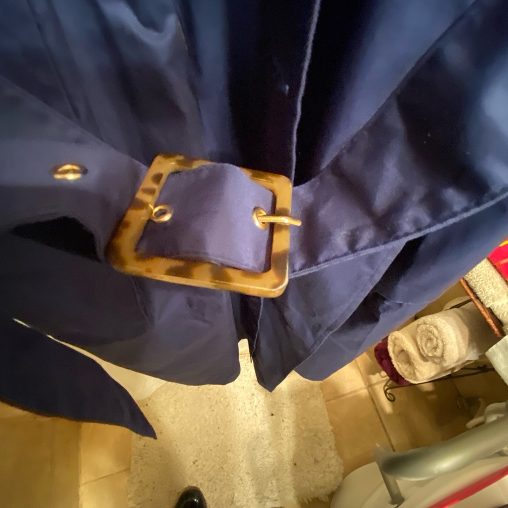 Navy Blue Spring Trench - Picture 10 of 13